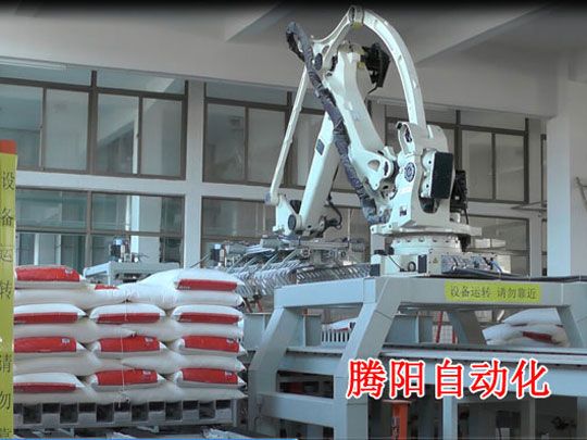 全自動碼垛機(jī)大米碼垛機(jī)械手工業(yè)碼垛機(jī)器人